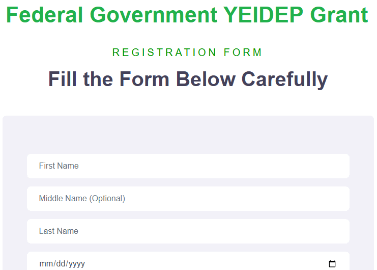 Federal Government YEIDEP ₦50,000 to ₦500,000 Grant for Nigerians – Register Before Deadline