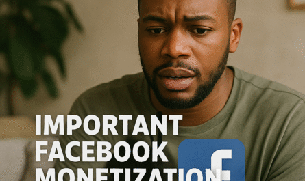 Very Important Facebook Monetization Update