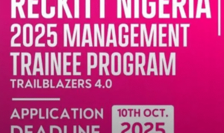 Reckitt Nigeria Management Graduate Trainee Program
