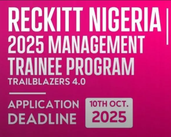 2025 Reckitt Nigeria Management Graduate Trainee Program