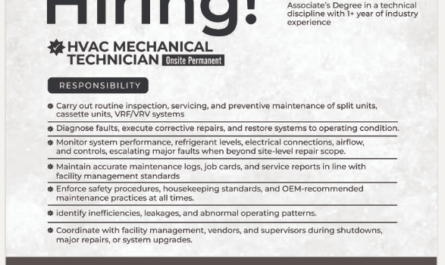 HVAC Mechanical Technician at Megawatts Nigeria Limited