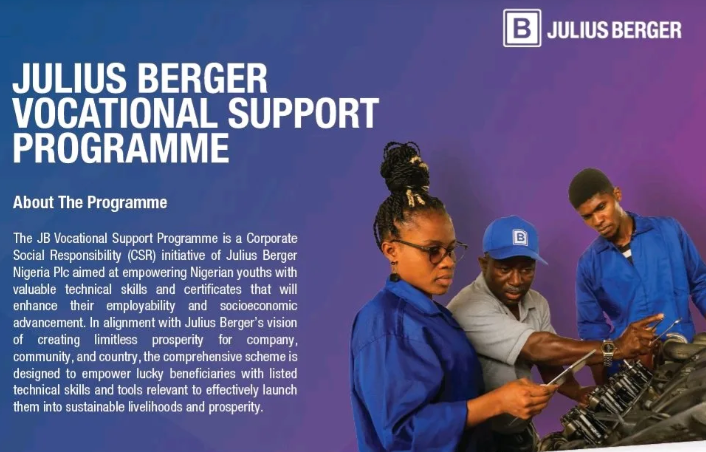 2026 Julius Berger Nigeria Plc Vocational Support Programme For Young Nigerians