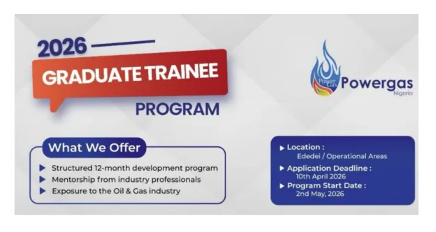 2026 Powergas Nigeria Graduate Trainee Programme
