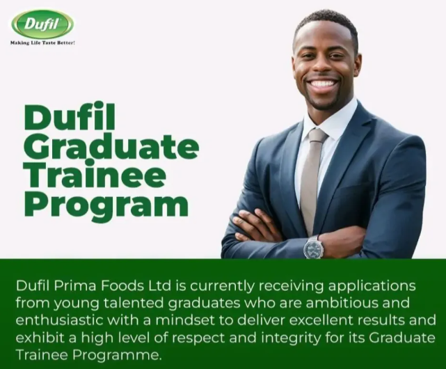 2026 Graduate Management Trainee Program at Dufil Prima Foods Ltd