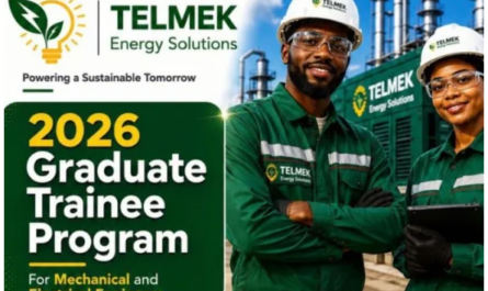 2026 Graduate Trainee Program at Telmek Energy Solutions