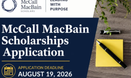 Apply for 2027 McCall MacBain Fully Funded Master’s Scholarship at McGill University, Canada
