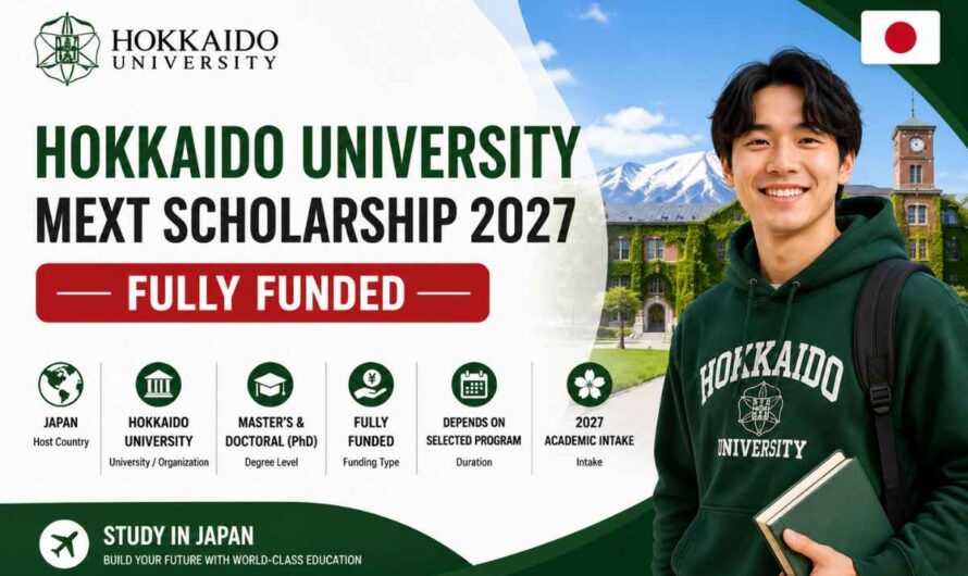 Apply for Hokkaido University MEXT Scholarship to Study in Japan 2027