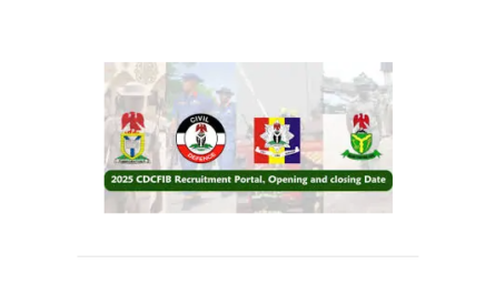 CDCFIB Announces Next Stage Of 2024/2025 Recruitment Exercise, begins Physical Screening