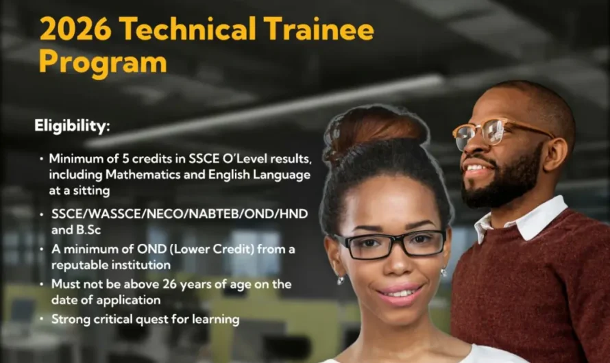 2026 Oilserv Technical Trainee Programme for Young Nigerians
